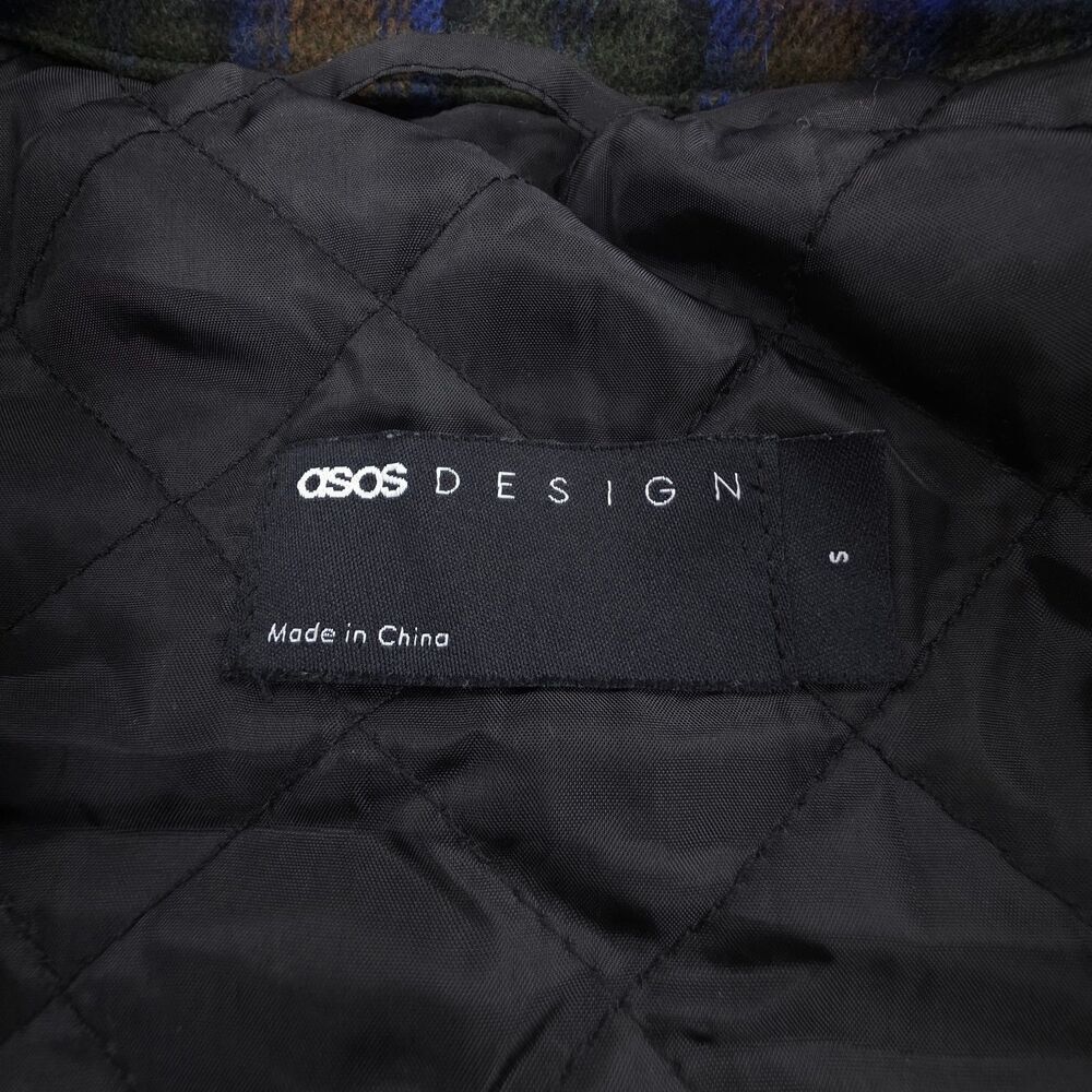 NEW ASOS Design Wool Plaid Tailored Chore Jacket Old Money Minimal Quiet Luxury - Picture 2 of 8